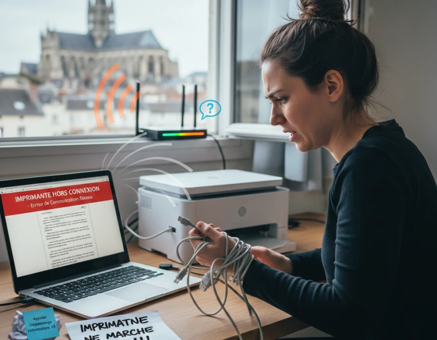 🖨️ Problème d'impression et de Wi-Fi à Bourges ? La solution de votre technicien informatique à domicile (Cher 18)